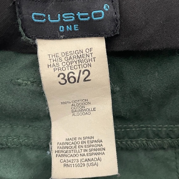 Vintage Y2K Custo Barcelona distressed low rise chino maxi skirt green stripe XS - Picture 7 of 10